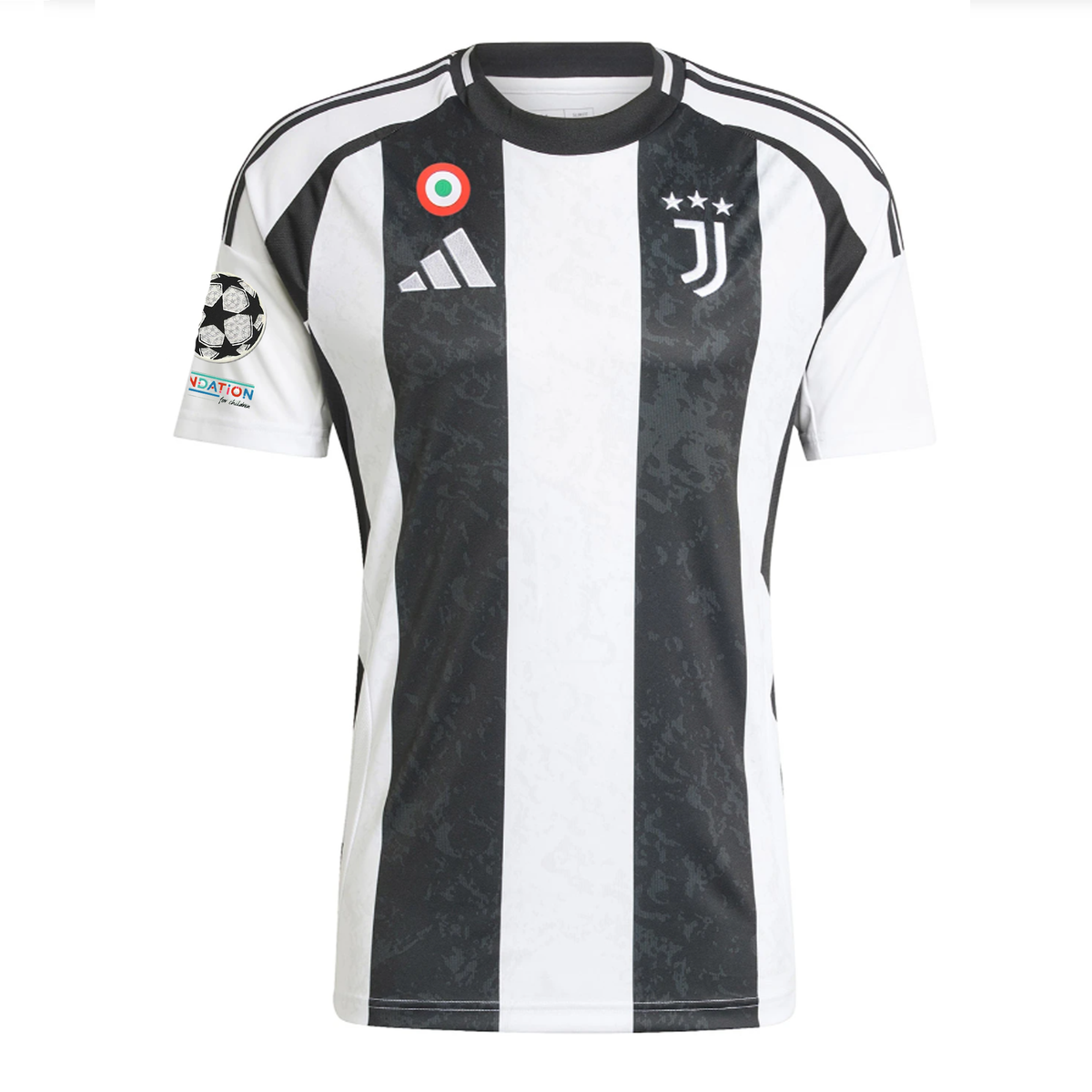 adidas Juventus Authentic DuÅ¡an VlahoviÄ‡ Home Jersey w/ Champions League + Copa Italia Patches 24/25 (White/Black)
