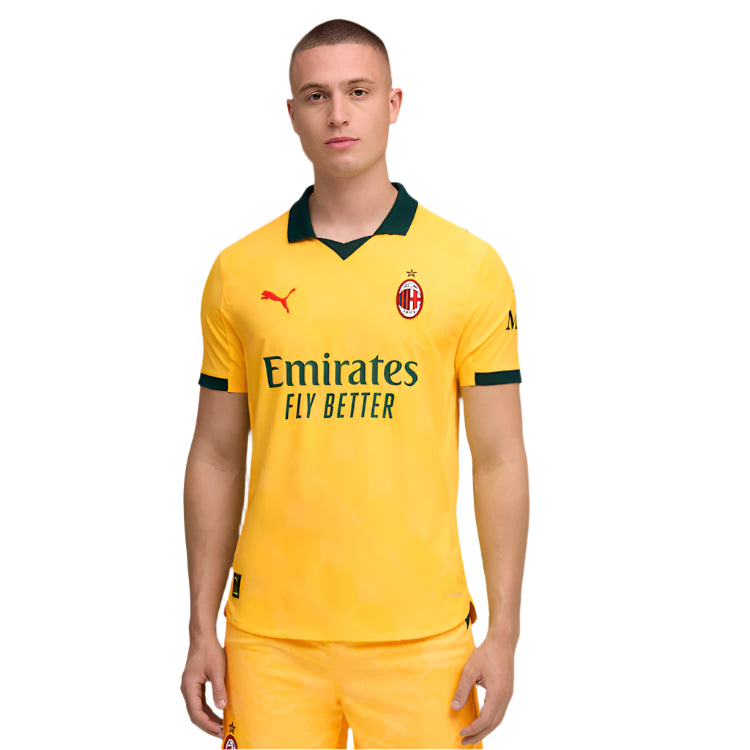 Puma Men's AC Milan Authentic Third Jersey 25/26 (Sunny Yellow/Dark Myrtle)
