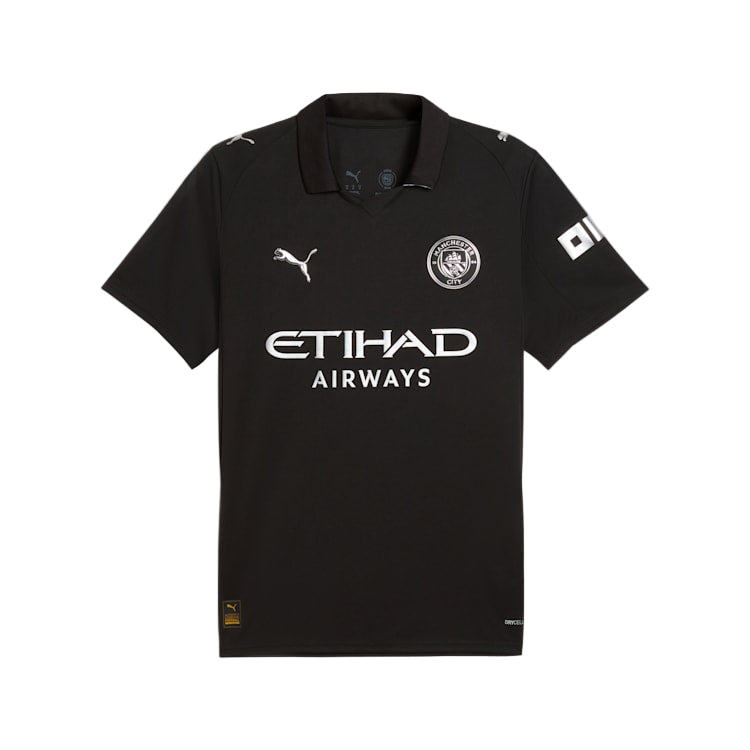 Puma Lewis Men's Manchester City Away Jersey 25/26 w/ NRFR + EPL Patches (Puma Black)