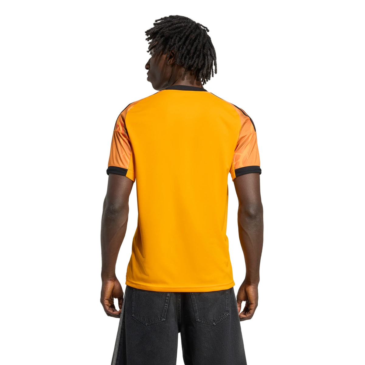 adidas Roma Wesley FranÃ§a Away Jersey w/ Europa League Patches 25/26 (Orange/Black)