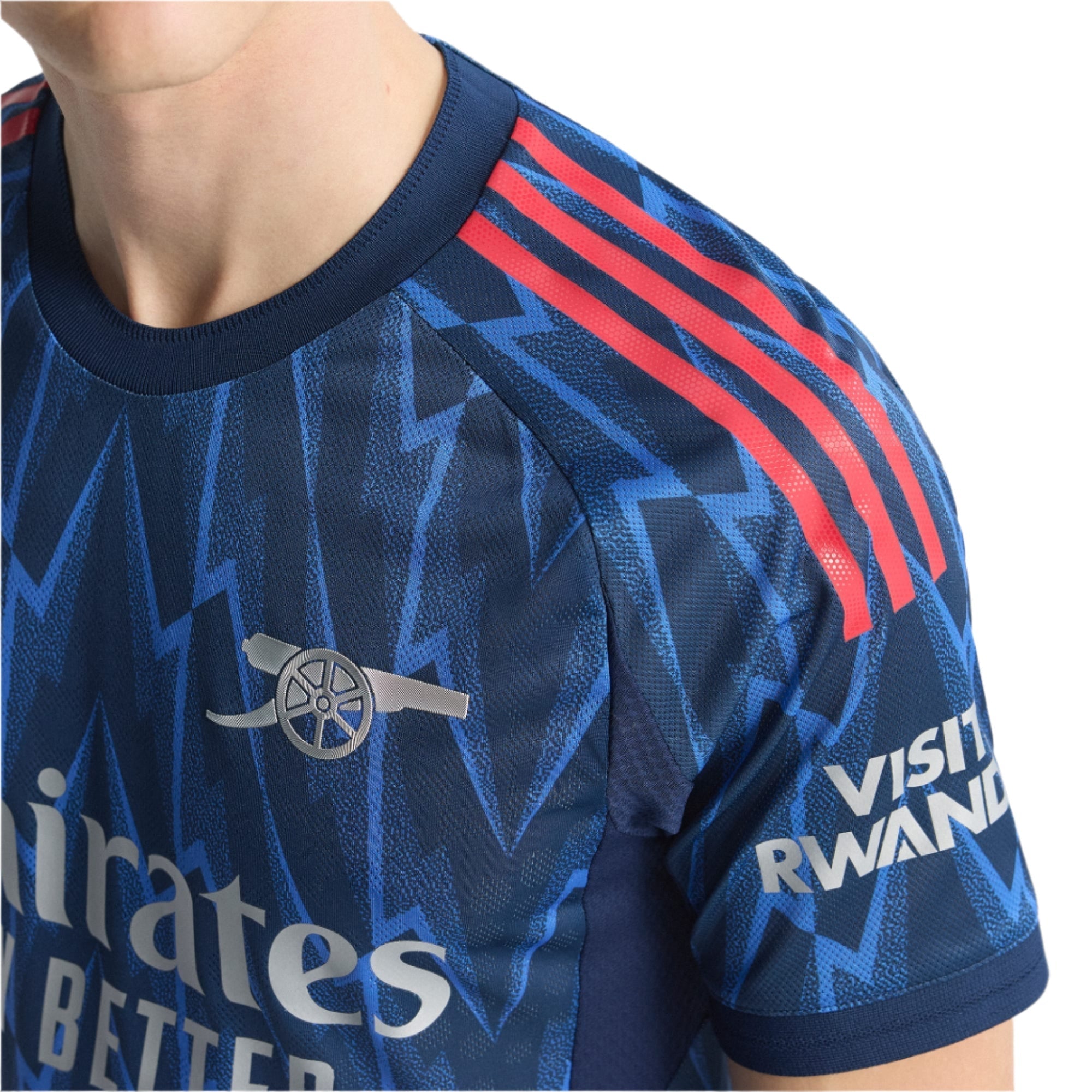 adidas Arsenal Authentic Away Jersey w/ EPL + No Room For Racism 25/26 (Indigo/Silver)