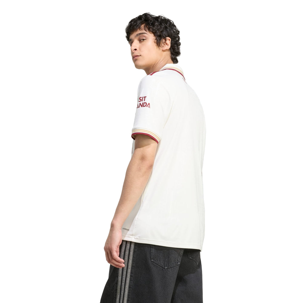 adidas Martinelli Men's Arsenal FC Third Jersey 25/26 w/ NRFR + EPL Patches (White/Burgundy)