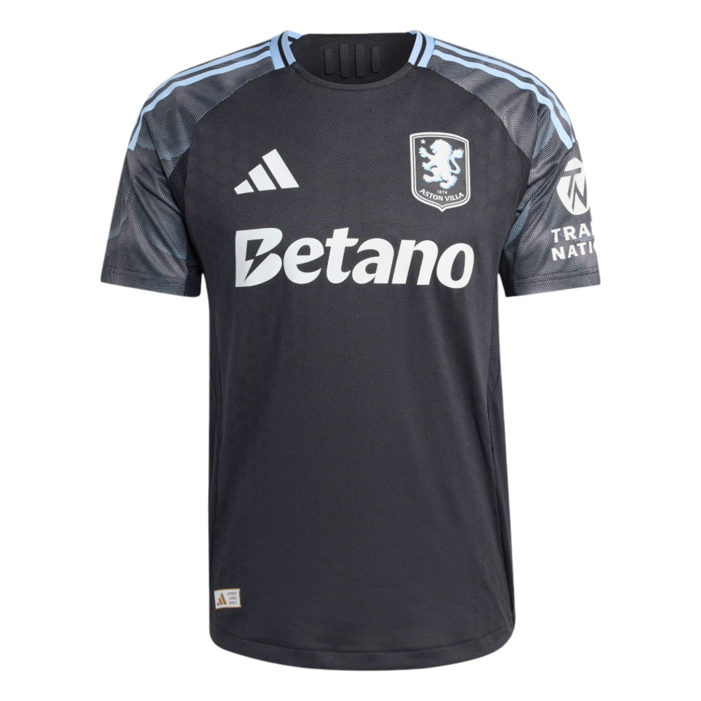 adidas Aston Villa 25/26 Authentic Away Jersey (Black/Global Blue)