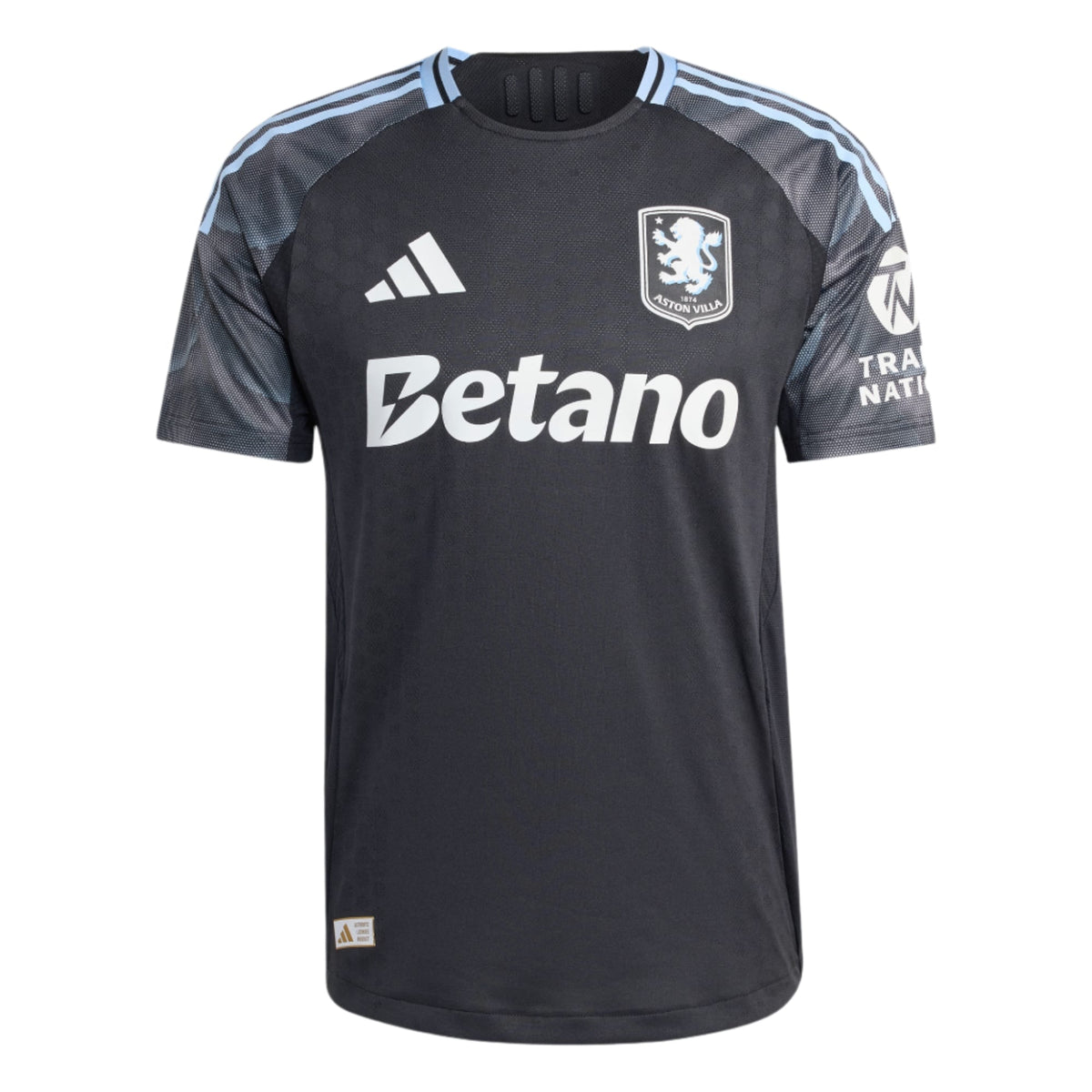 adidas Aston Villa 25/26 Authentic Away Jersey (Black/Global Blue)