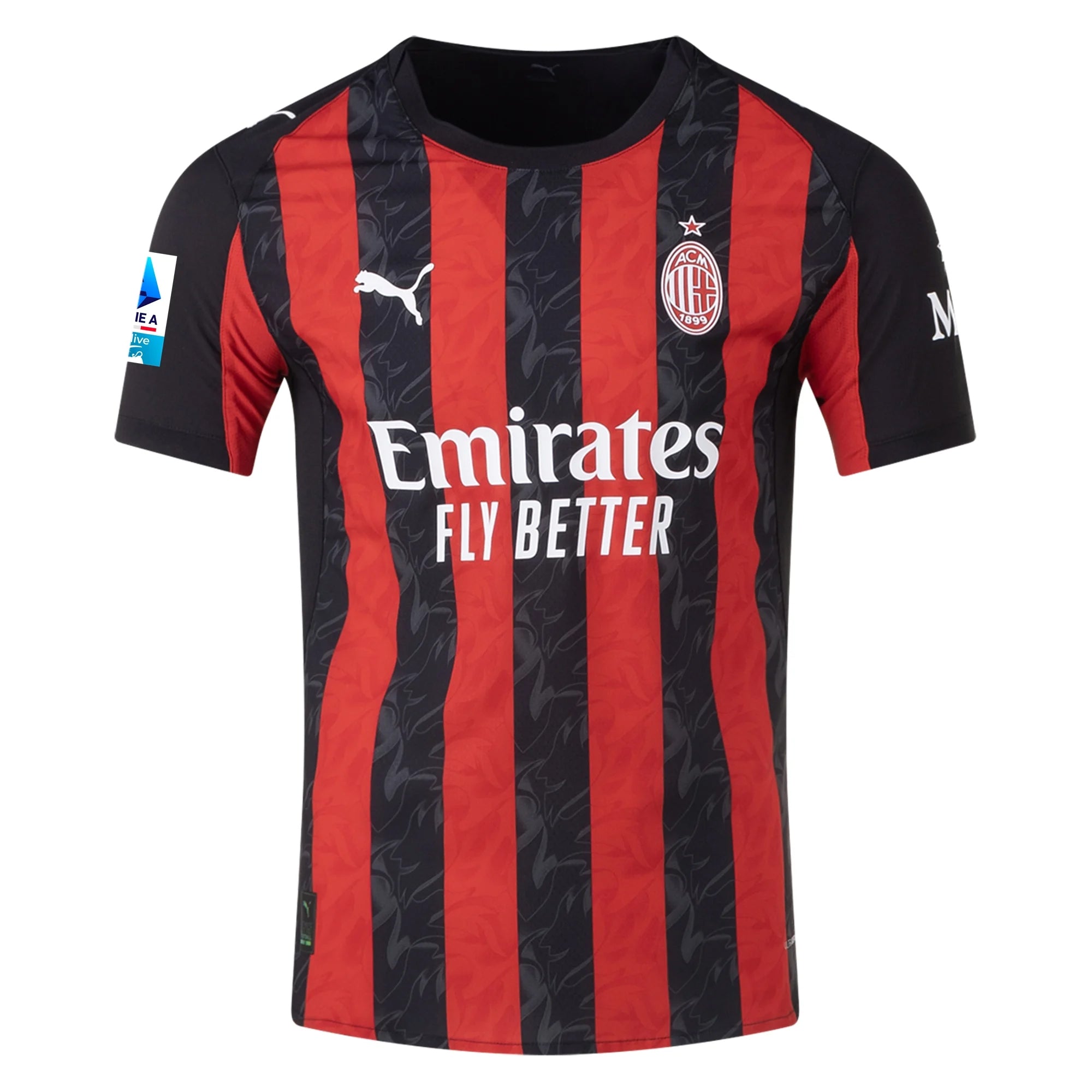 Puma Bondo Men's AC Milan Authentic Home Jersey 25/26 w/ Seria A Patch (Red/Black)