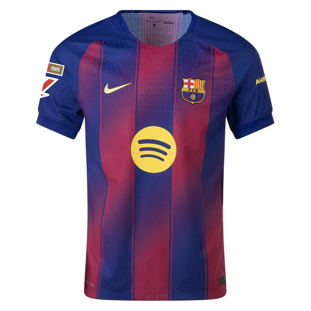 Nike Barcelona Authentic Pedri Home Jersey w/ La Liga Champion Patches 25/26 (Deep Royal Blue/Midwest Gold)