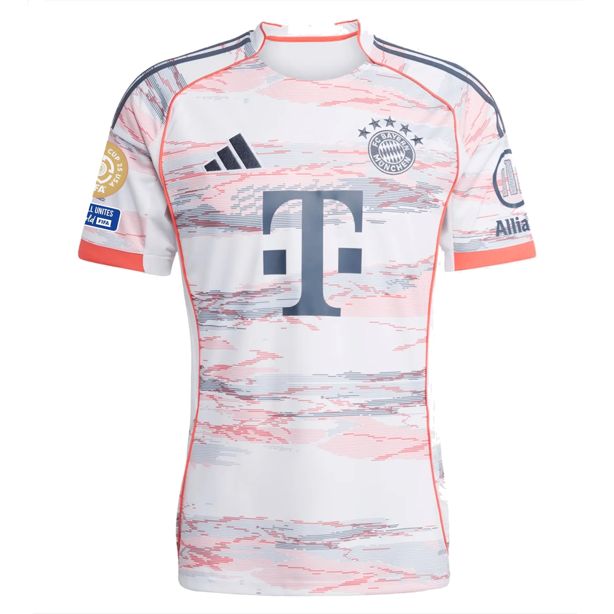 adidas Bayern Munich Harry Kane Away Jersey w/ Club World Cup Patches 25/26 (White/Red)