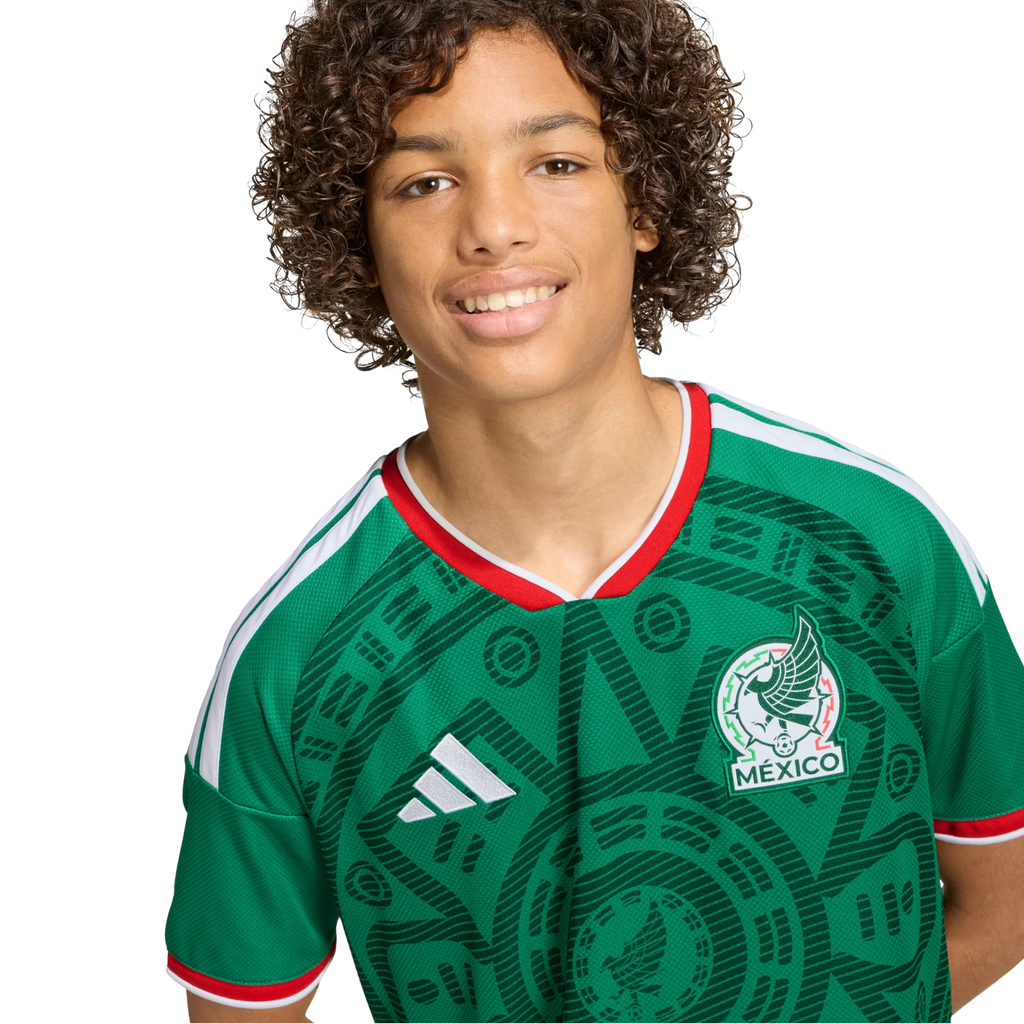adidas Youth J. Vasquez Mexico 2026 Home World Cup Jersey (Bold Green)
