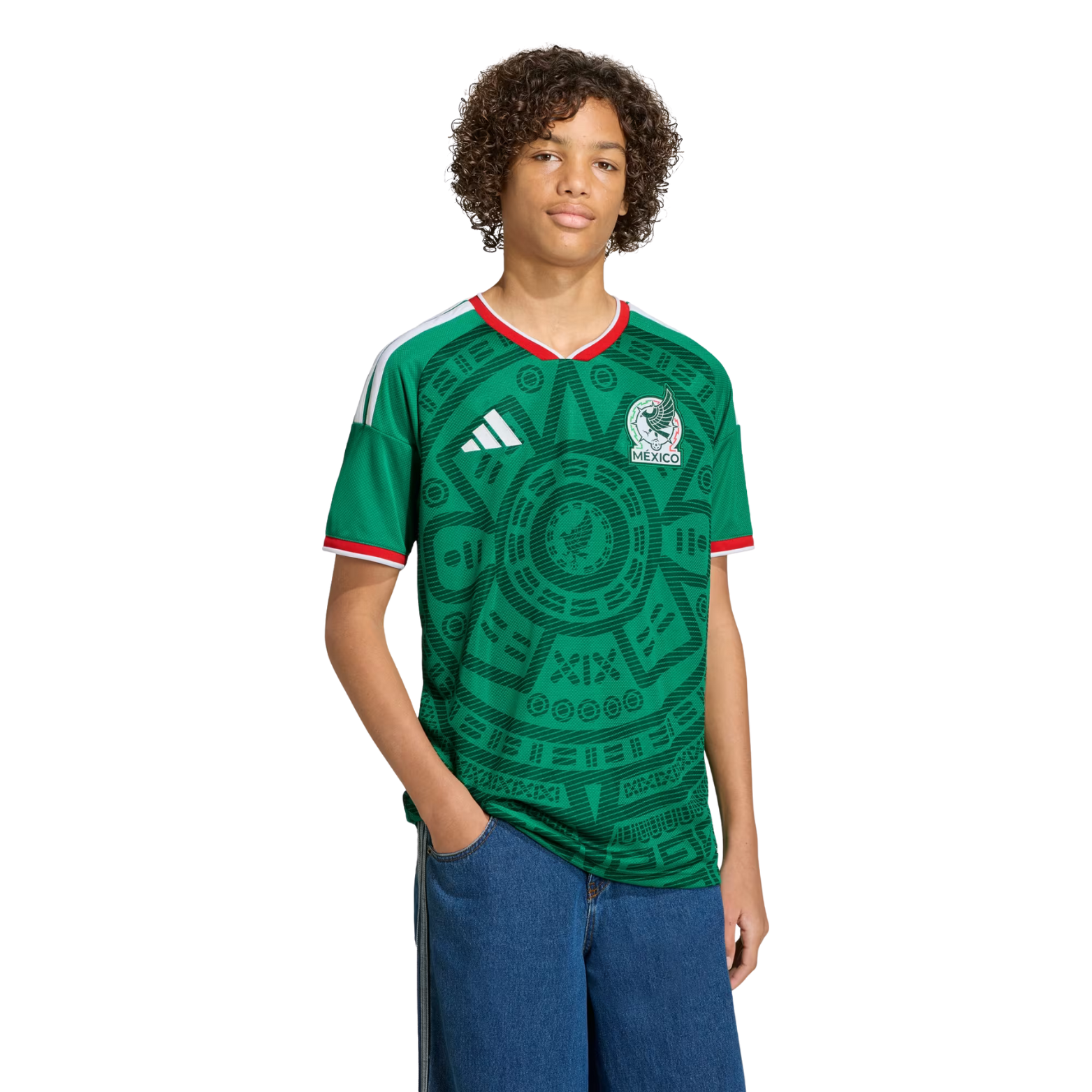adidas Youth G. Arteaga Mexico 2026 Home World Cup Jersey (Bold Green)