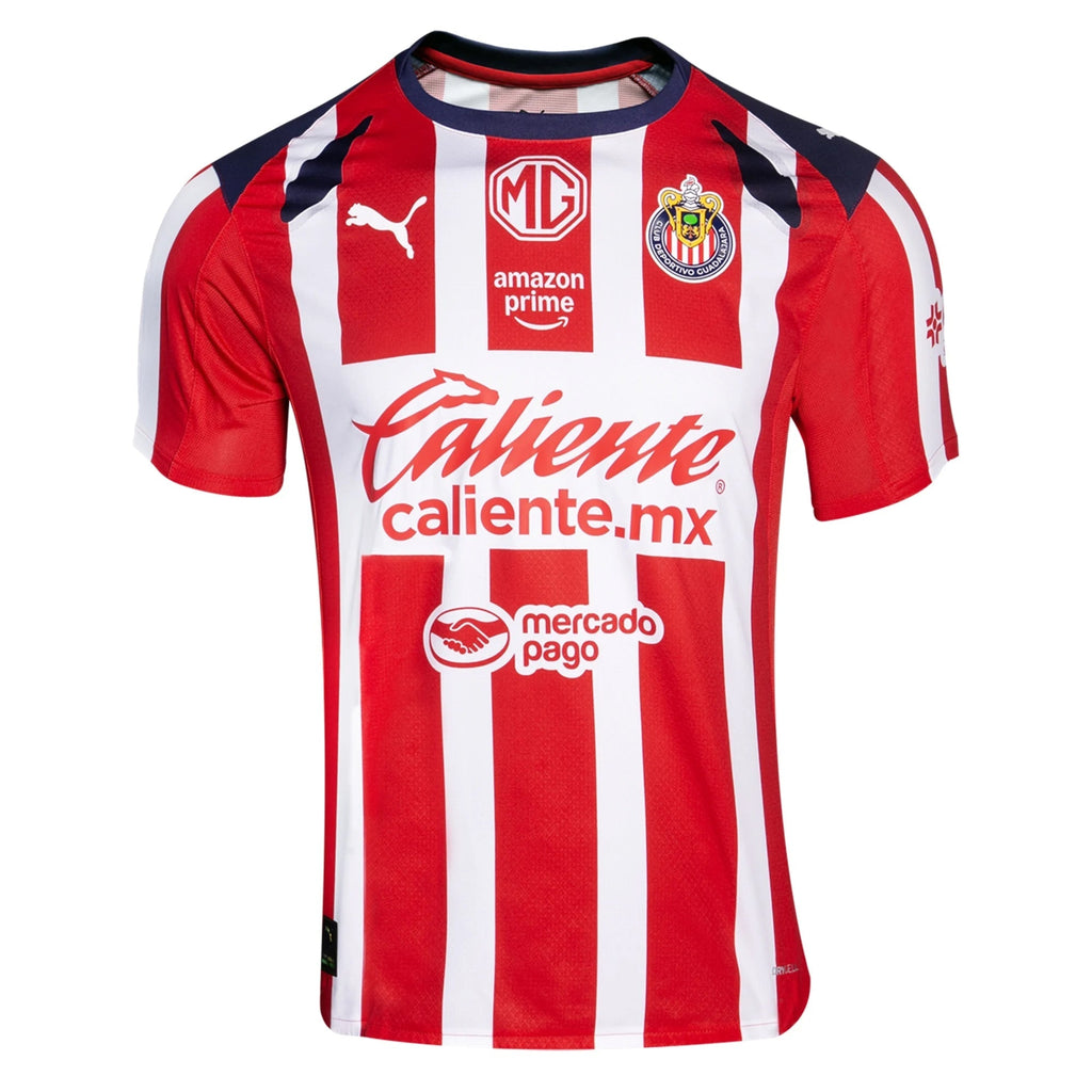 Puma Daniel Aguirre Men's Chivas De Guadalajara Home Jersey 25/26 (Puma Red/White)