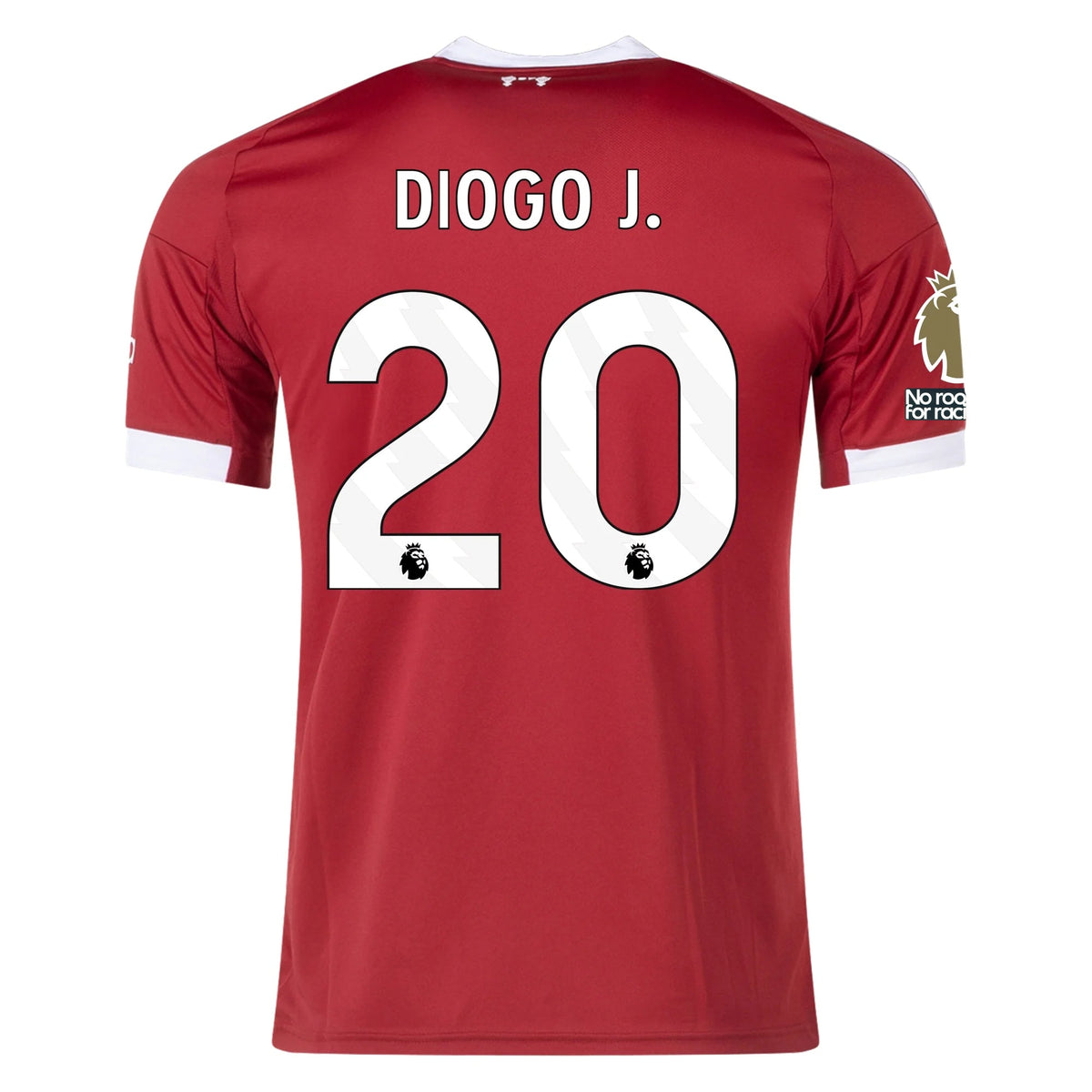 adidas Diogo Jota Men's Liverpool Home Jersey 25/26 w/ NRFR + EPL Champions Patch (Strawberry Red)
