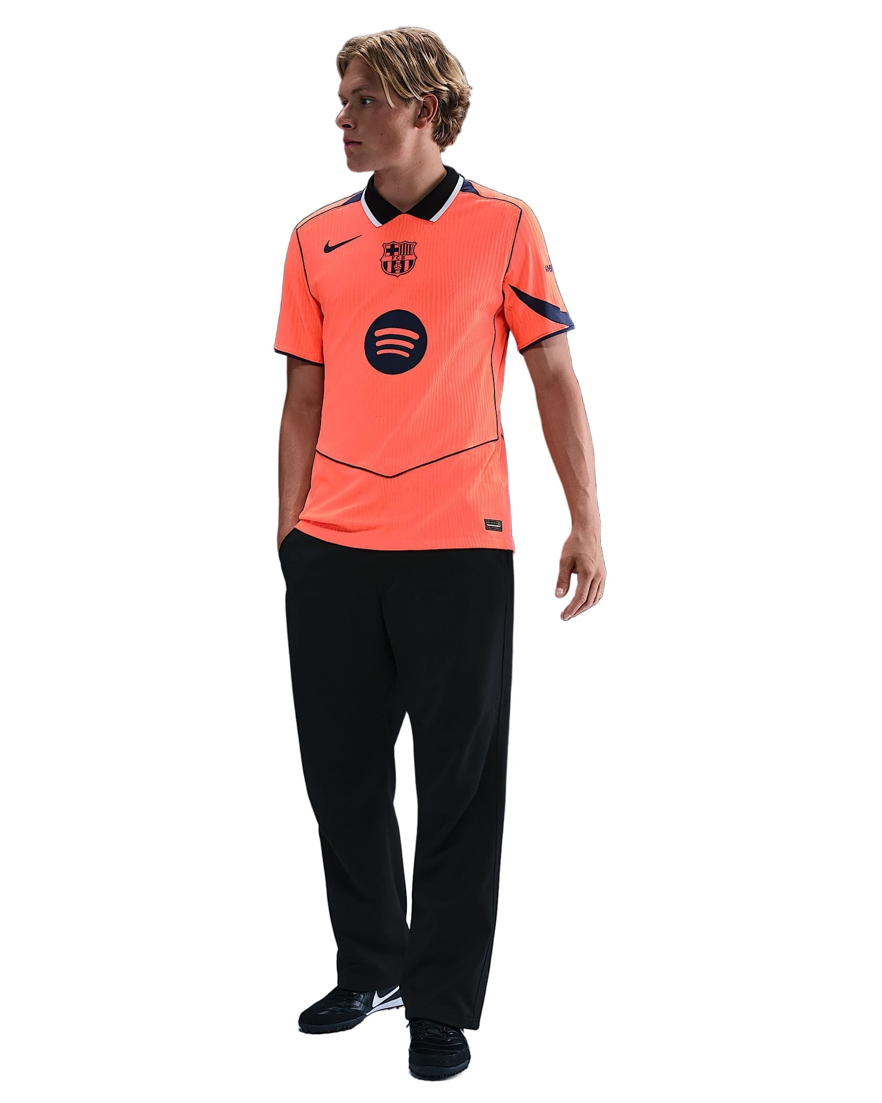 Nike FC Barcelona Authentic Third T90 Jersey 25/26 (Bright Mango/Midnight Navy)