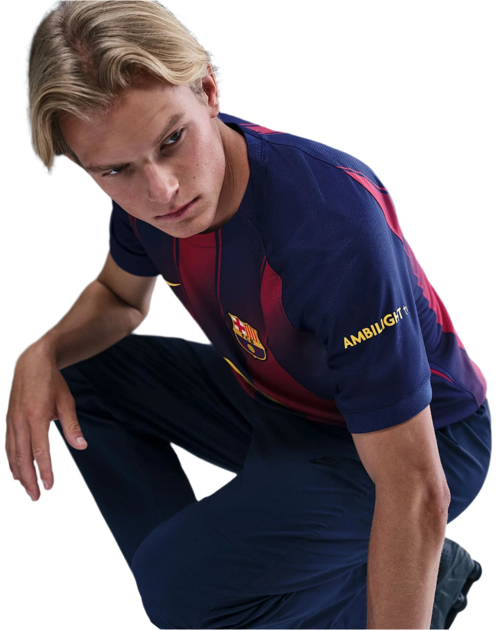 Nike Eric Garcia FC Barcelona Home Jersey 25/26 w/ Champions League Patches (Deep Royal Blue/Midwest Gold)