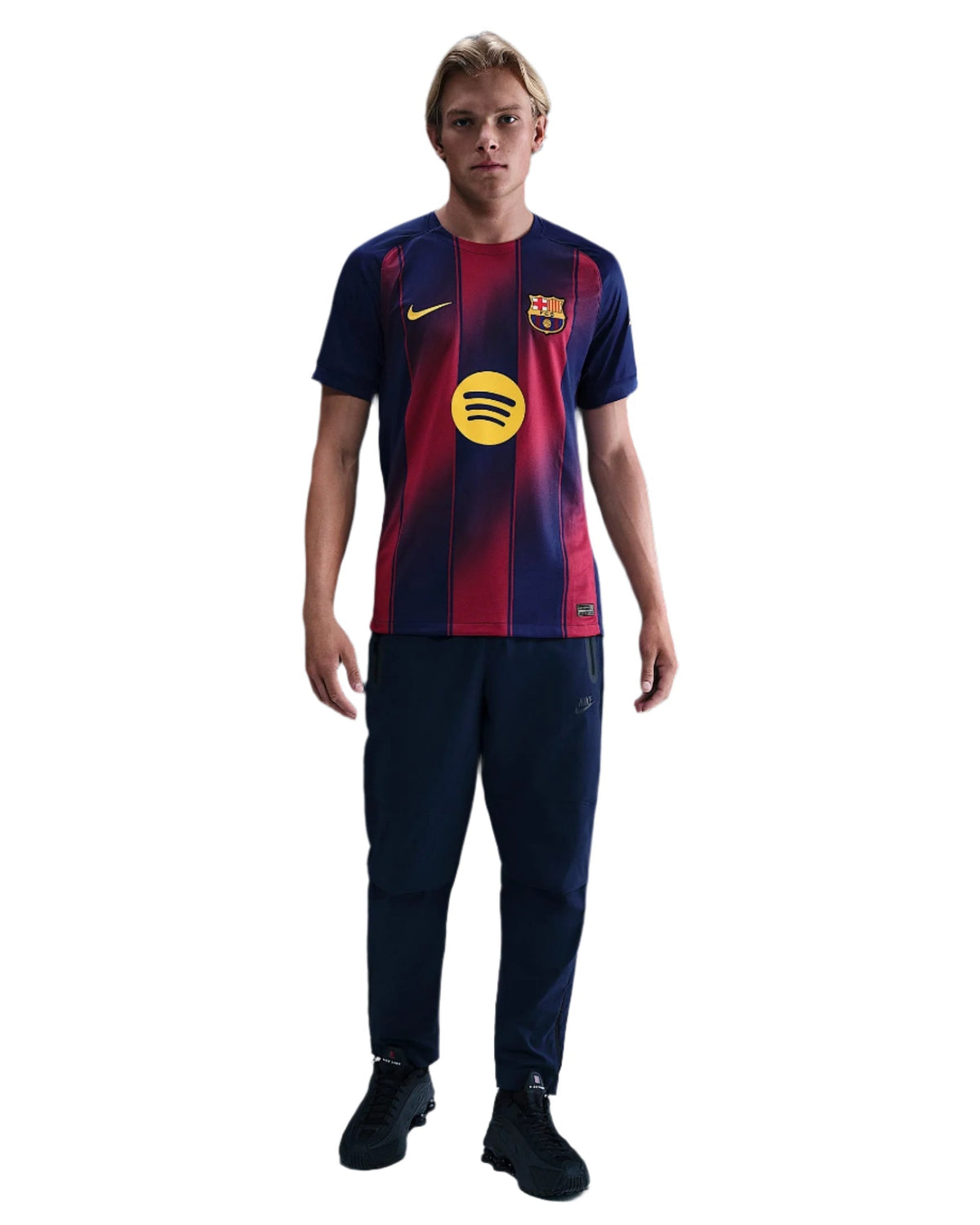 Nike R. Araujo FC Barcelona Home Jersey 25/26 w/ Champions League Patches (Deep Royal Blue/Midwest Gold)
