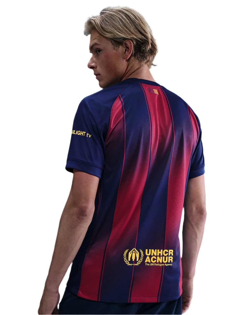 Nike R. Araujo FC Barcelona Home Jersey 25/26 w/ Champions League Patches (Deep Royal Blue/Midwest Gold)