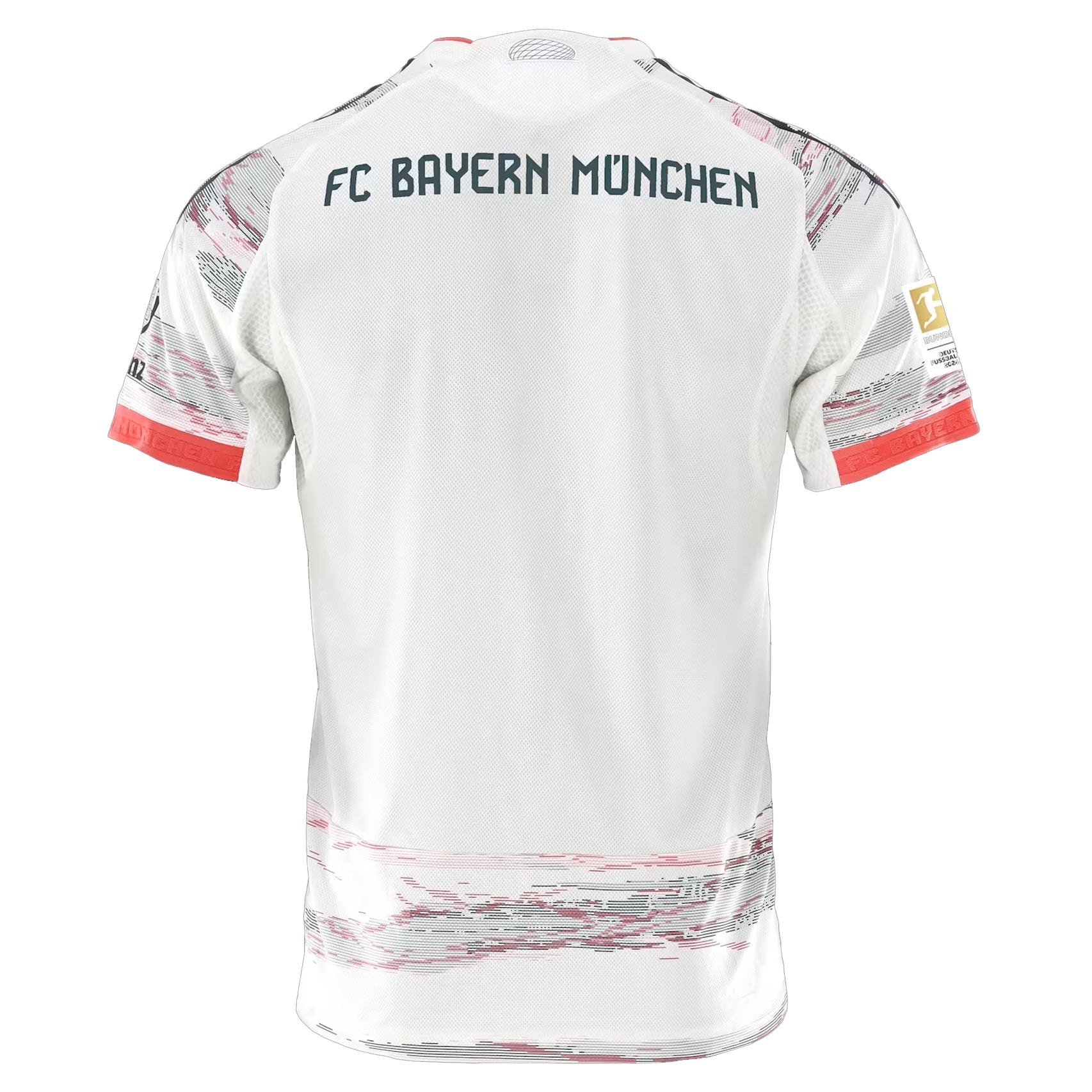adidas J. Palhinha Authentic Away Jersey 25/26 w/ Sponsor + Meister Bundesliga Patch (White/Red)