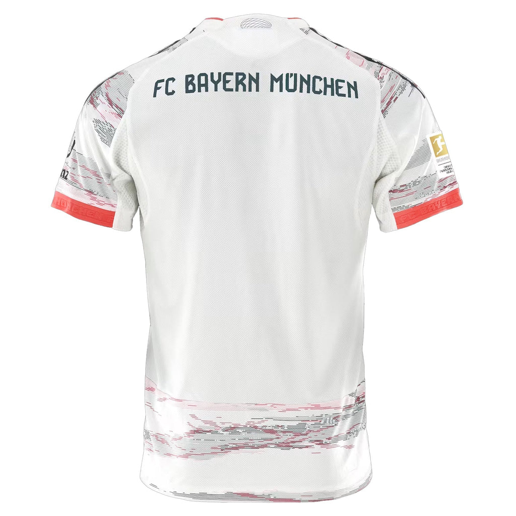 adidas Minjae Authentic Away Jersey 25/26 w/ Sponsor + Meister Bundesliga Patch (White/Red)