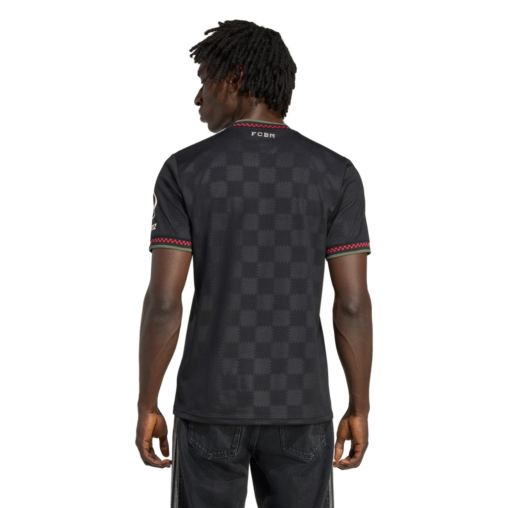 adidas Bayern Munich Third Jersey w/ Champions League Patches 25/26 (Black/Olive Green)