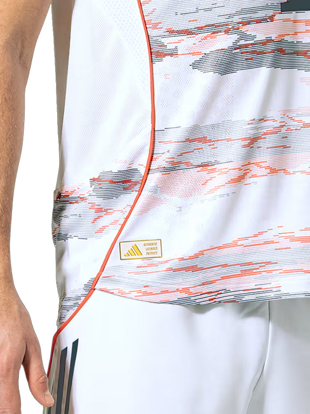 adidas Minjae Authentic Away Jersey 25/26 w/ Sponsor + Meister Bundesliga Patch (White/Red)