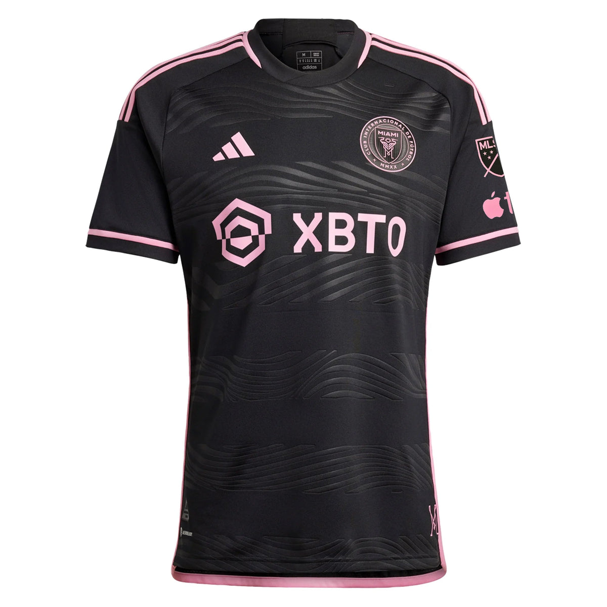 adidas Inter Miami Josef MartÃ­nez Authentic Player Version Away Jersey 23/24 w/ MLS Patches (Black/Pink)
