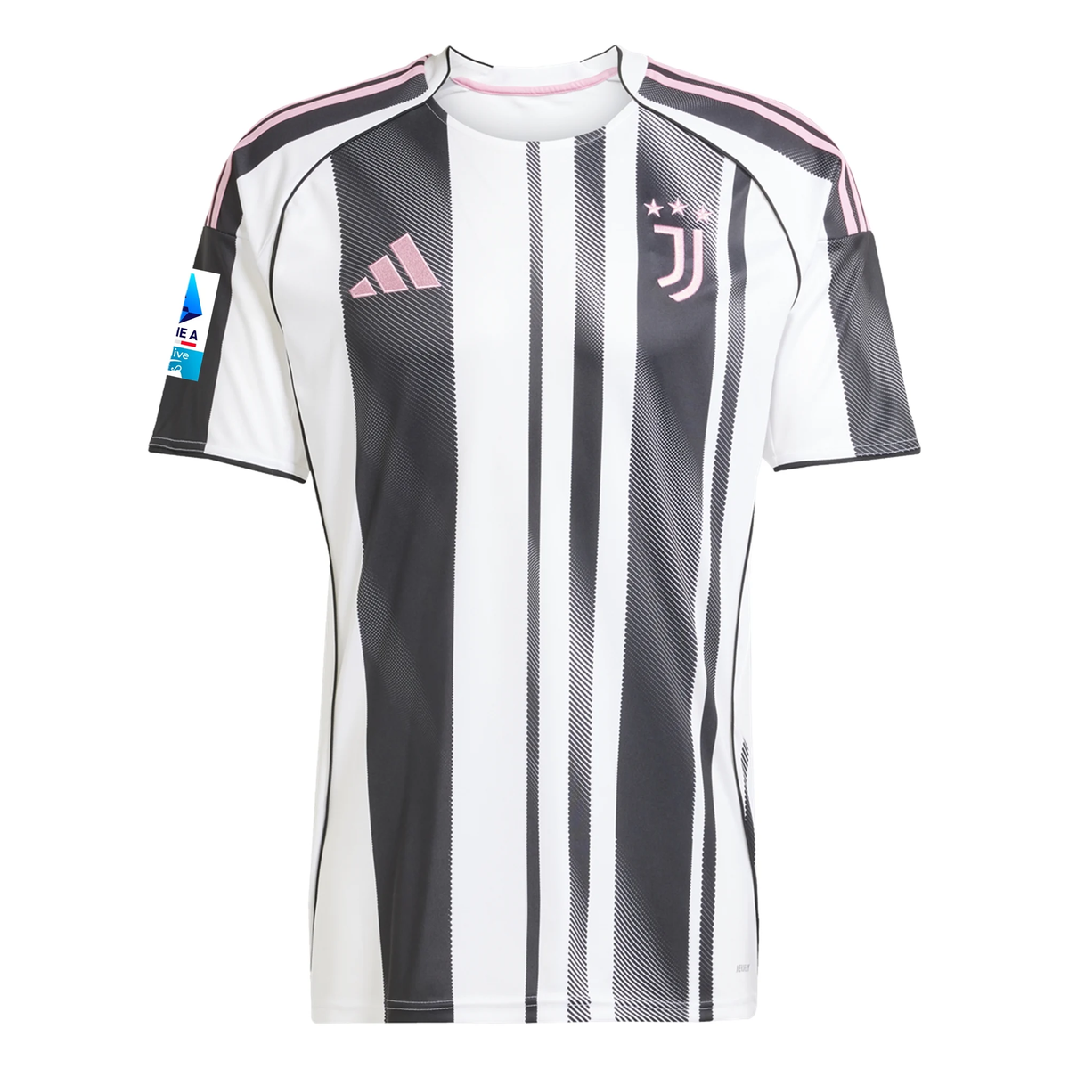 adidas Men's Juventus F.Conceicao Home Jersey w/ Serie A Patch 25/26 (White/Black/Pink)