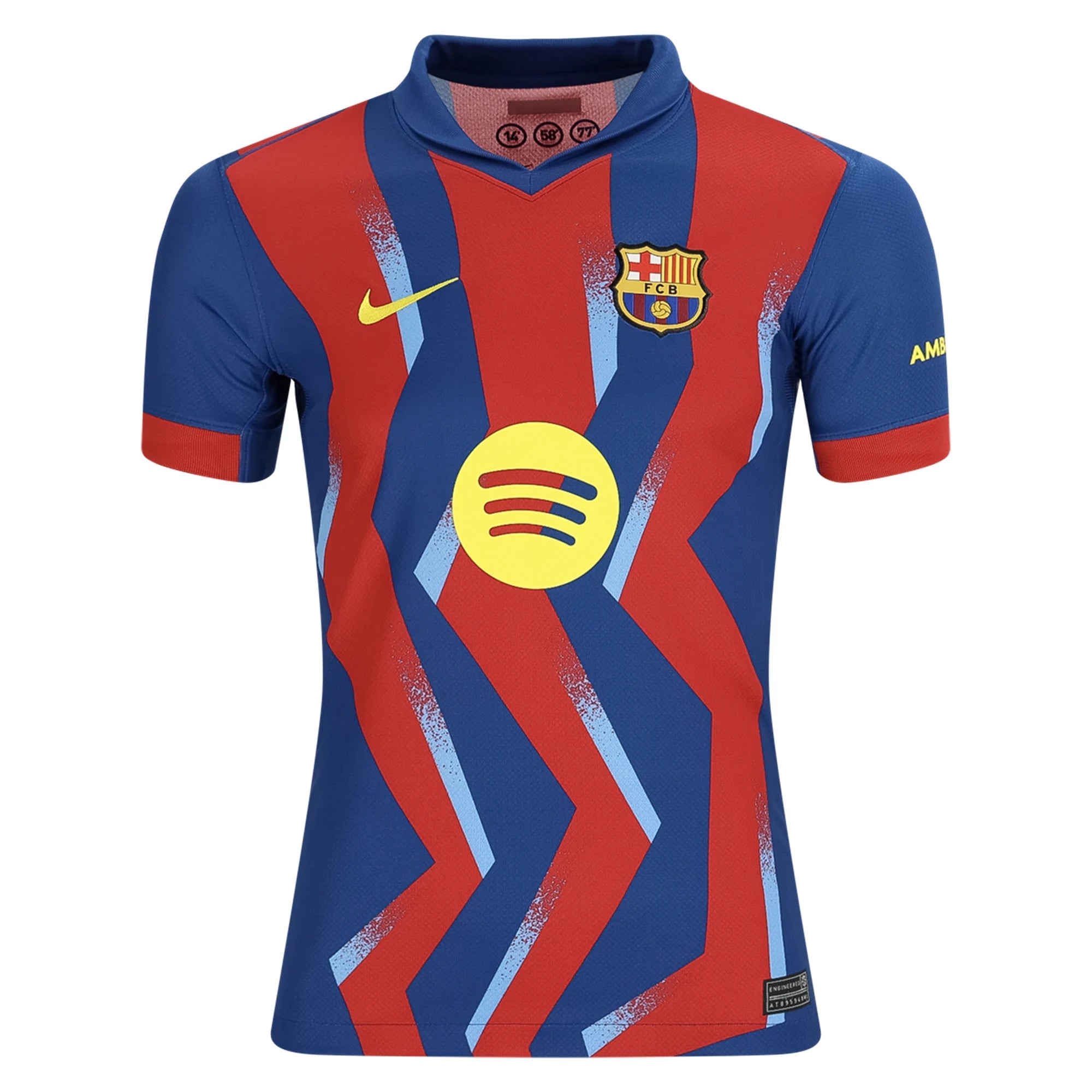 Nike Youth Balde FC Barcelona 4th Soccer Jersey 25/26 (Gym Blue/Salsa Red)