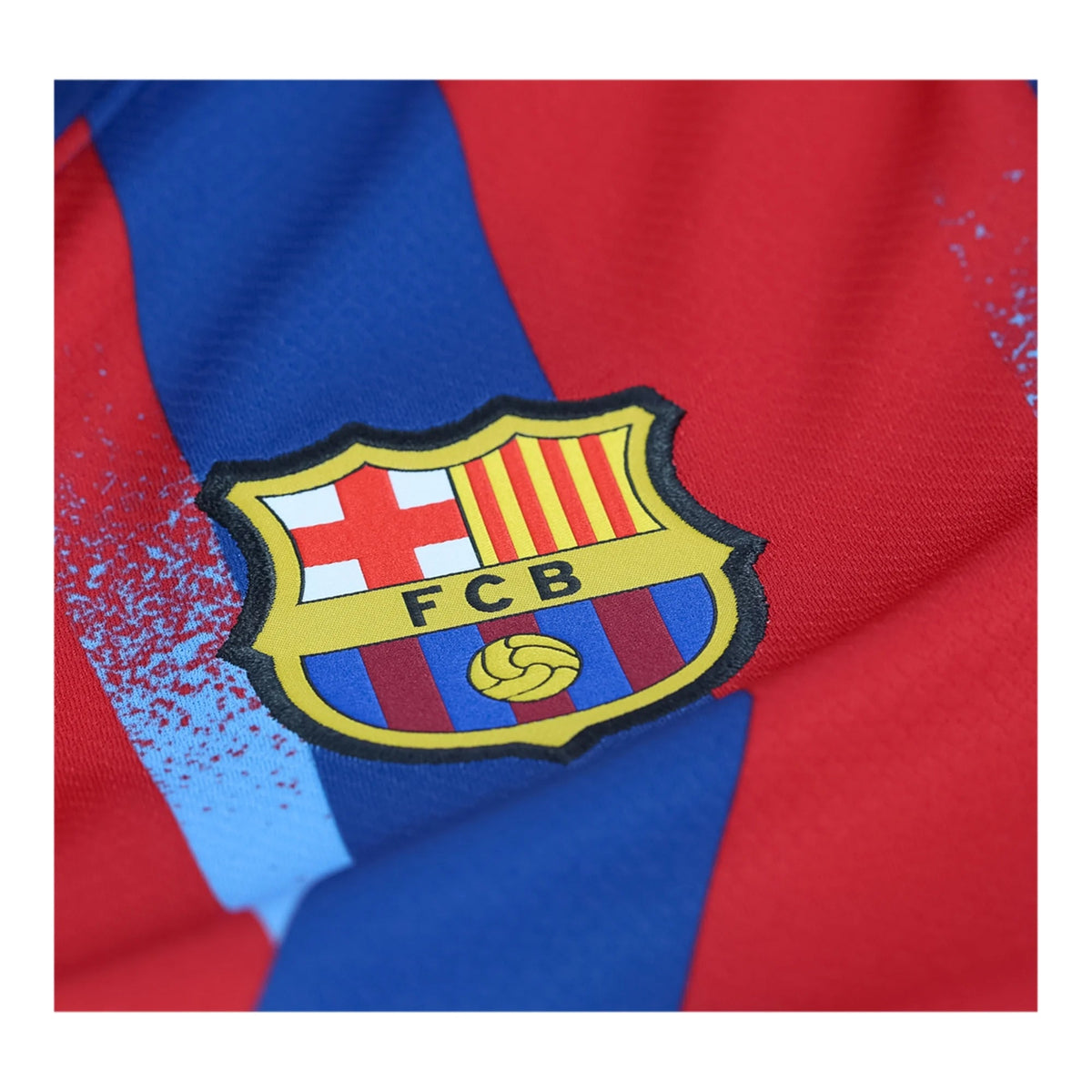 Nike Youth Lamine Yamal FC Barcelona 4th Soccer Jersey 25/26 (Gym Blue/Salsa Red)