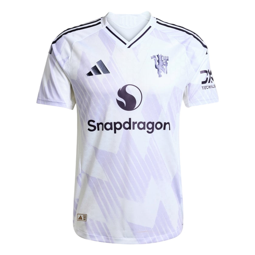 adidas Men's Manchester United 25/26 Authentic Away Jersey (White/Purple)