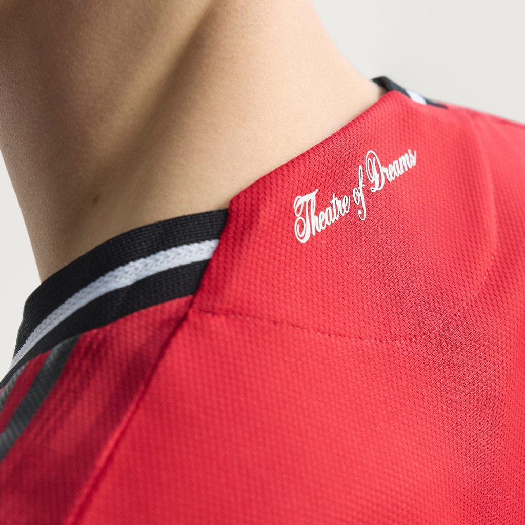 adidas Mazraoui Men's Manchester United Authentic Home Jersey 25/26 w/ NRFR + EPL Patch (Red)