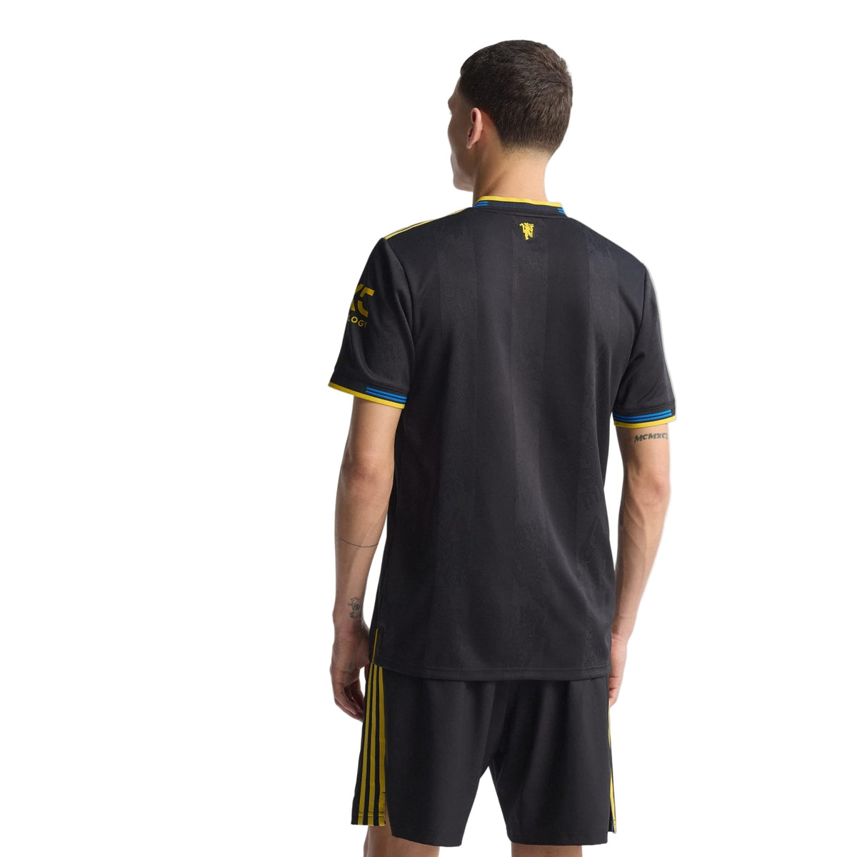 adidas Heaven Men's Manchester United Authentic Third Jersey 25/26 w/ NRFR + EPL Patches (Black)