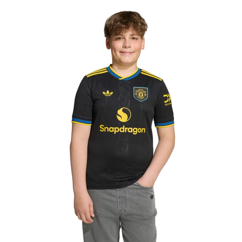 adidas Youth Manchester United 25/26 Third Jersey (Black)