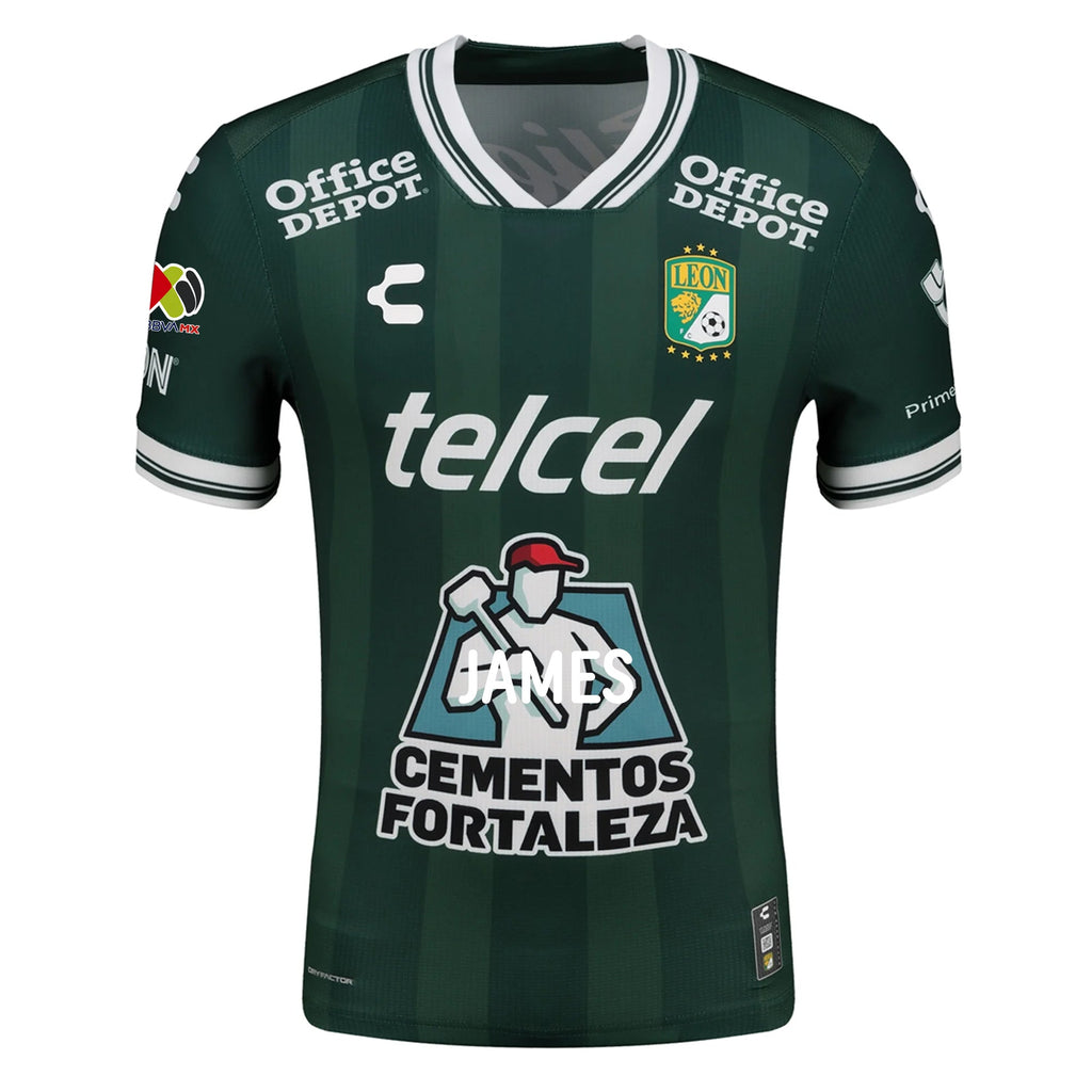 Charly Ettson Ayon Men's Leon FC Home Jersey 25/26 w/ BBVA Liga Patch (Green)