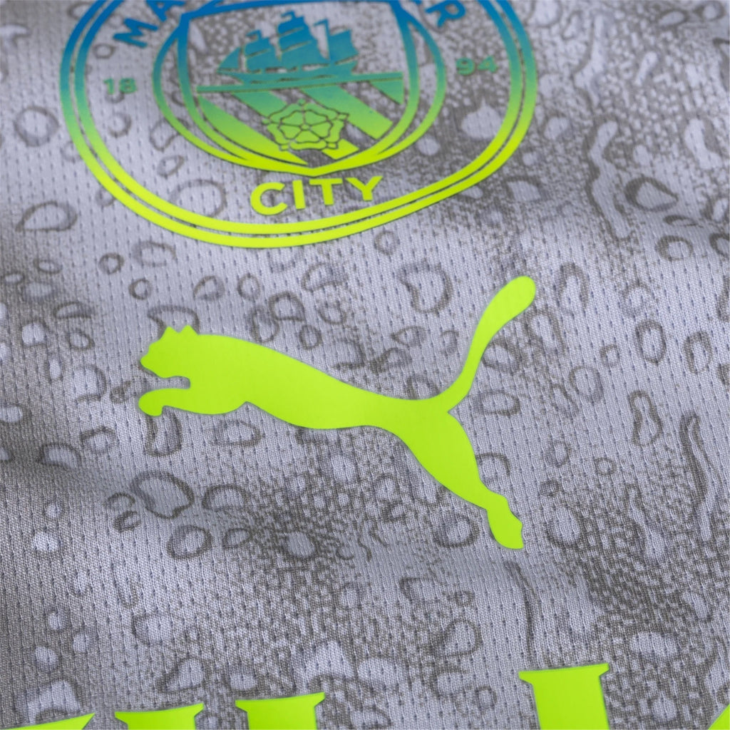 Puma Men's Manchester City Doku Third Jersey w/ EPL + No Room For Racism Patches 25/26 (Cool Weather/Pro Green)