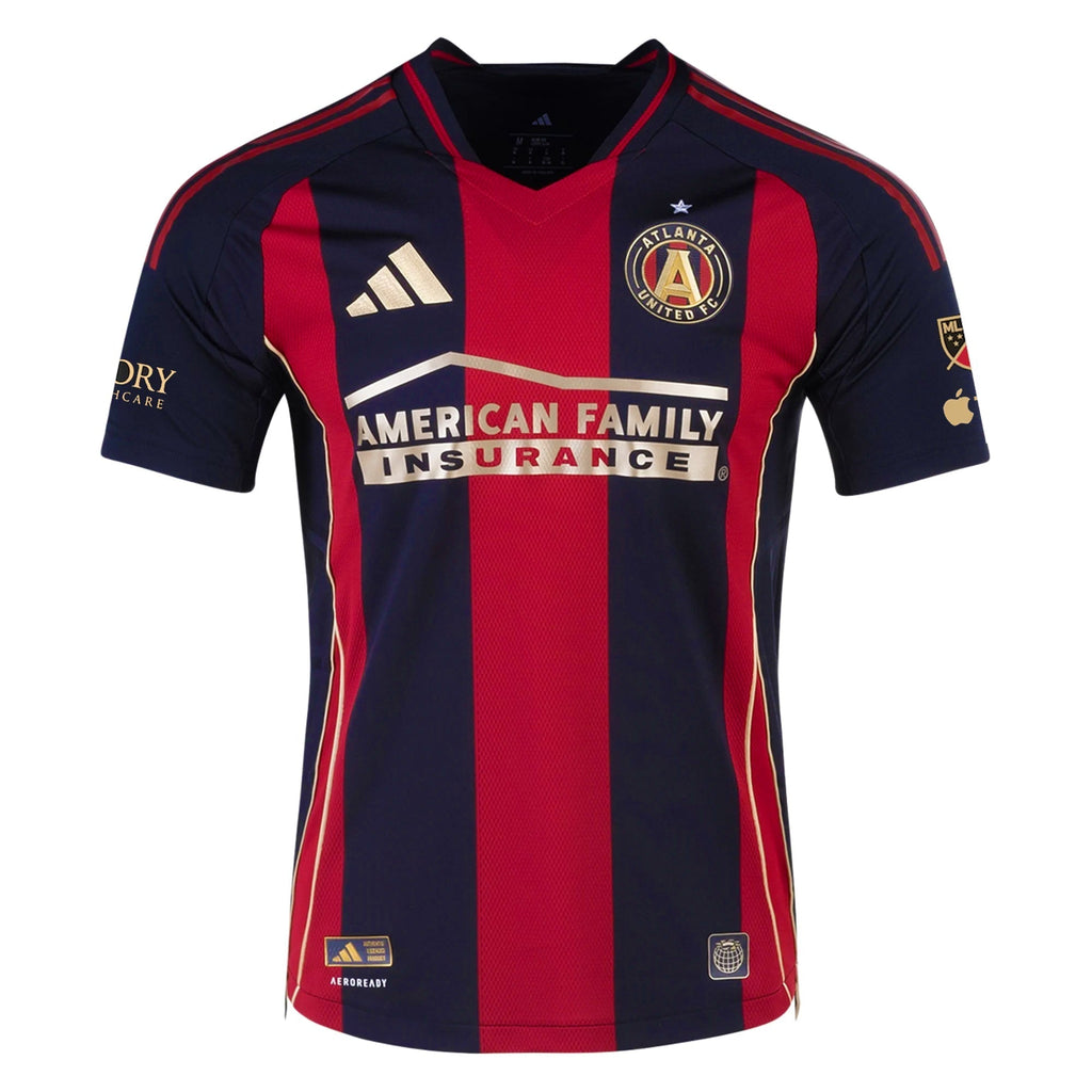 adidas Ajani "Jay" Fortune Atlanta United Authentic Home Jersey w/ MLS Patches 25/26 (Red/Black)