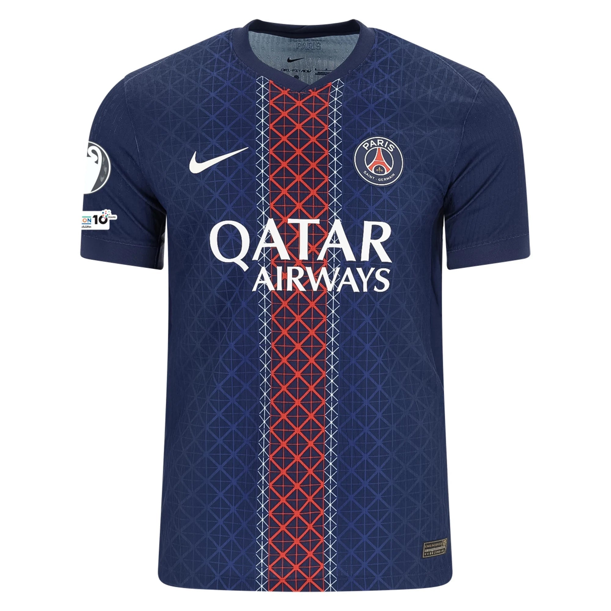 Nike Men's Lee Paris Saint-Germain Authentic Home Jersey 25/26 w/ Champions League Patches (Navy)