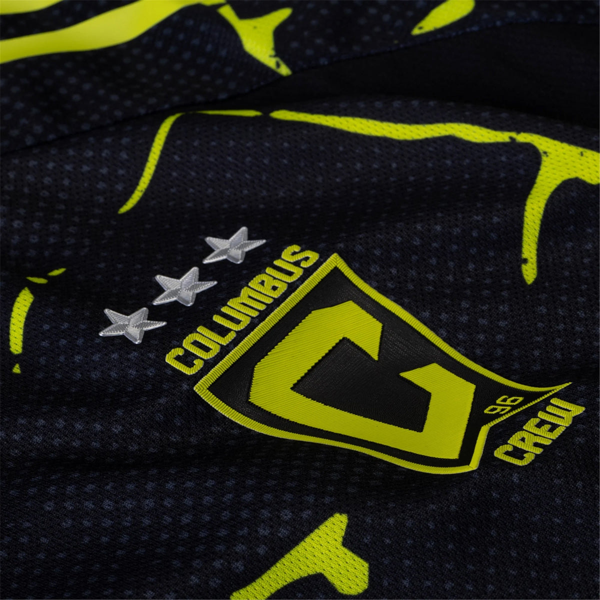 adidas Aziel Jackson Columbus Crew Authentic Away Jersey w/ MLS Patches 25/26 (Black/Yellow)