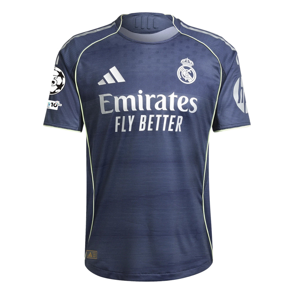 adidas Endrick Real Madrid Authentic Away Jersey 25/26 w/ Champions League Patches (Legend Ink