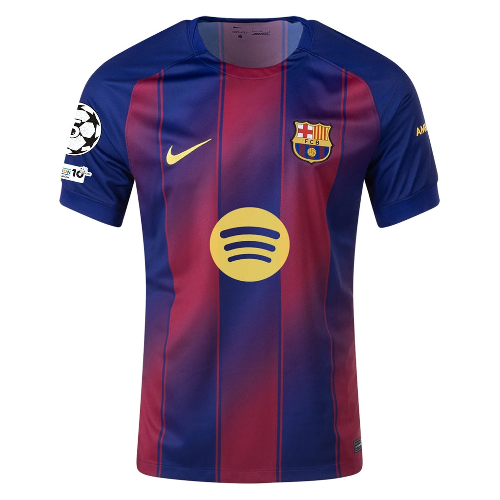 Nike R. Araujo FC Barcelona Home Jersey 25/26 w/ Champions League Patches (Deep Royal Blue/Midwest Gold)
