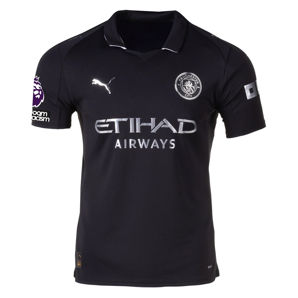 Puma Cherki Men's Manchester City Away Jersey 25/26 w/ NRFR + EPL Patches (Puma Black)