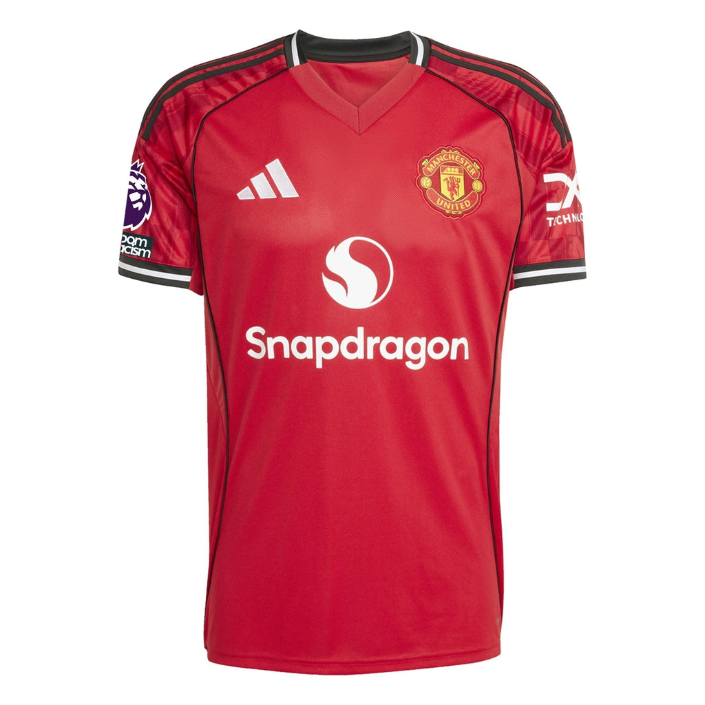 adidas Amad Men's Manchester United Home Jersey 25/26 w/ EPL + NRFR Patches (Red)