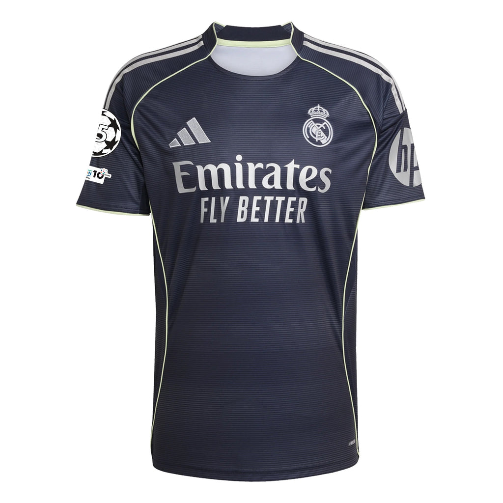 adidas Vini Jr. Real Madrid 25/26 Away Jersey w/ Champions League Patches (Legend Ink)