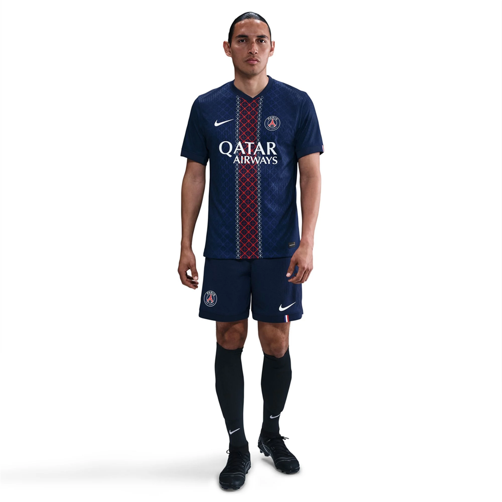 Nike Men's Marquinhos Paris Saint-Germain Authentic Home Jersey 25/26 w/ Champions League Patches (Navy)