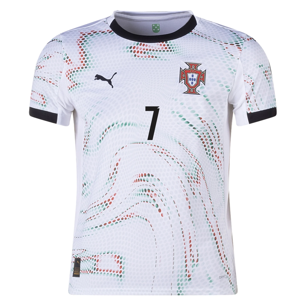 Puma Youth Portugal Cristiano Ronaldo Away Jersey 25/26 (Puma White/Puma Black)