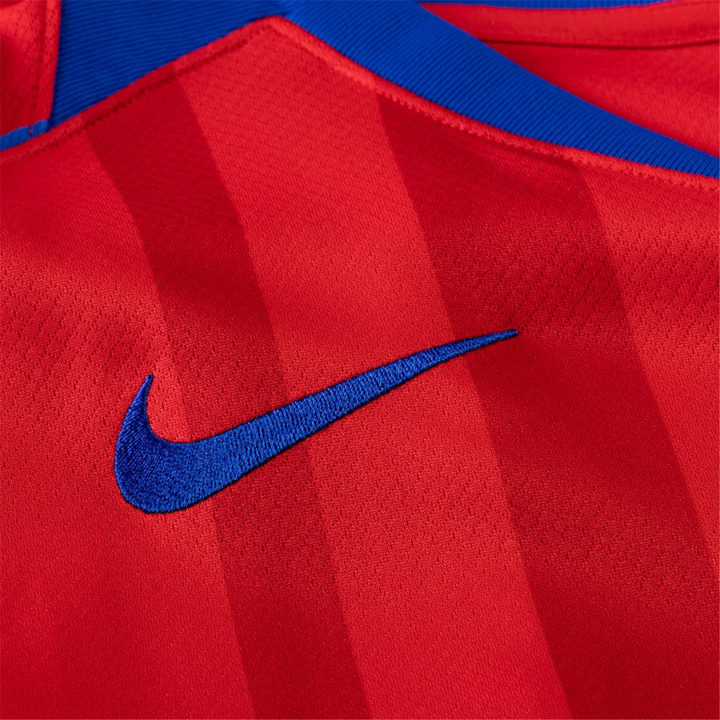 Nike Men's Paris Saint-Germain Authentic Vitinha Third Jersey w/ Champions League Patches 25/26 (Sport Red/Hyper Royal)
