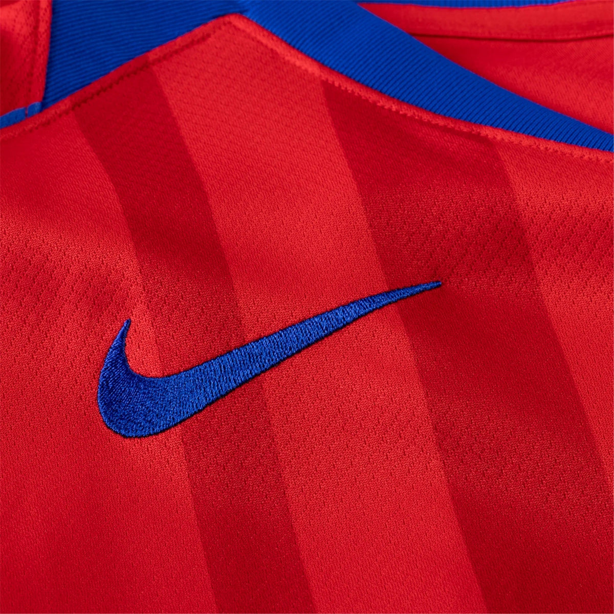 Nike Men's Paris Saint-Germain Authentic Vitinha Third Jersey w/ Champions League Patches 25/26 (Sport Red/Hyper Royal)