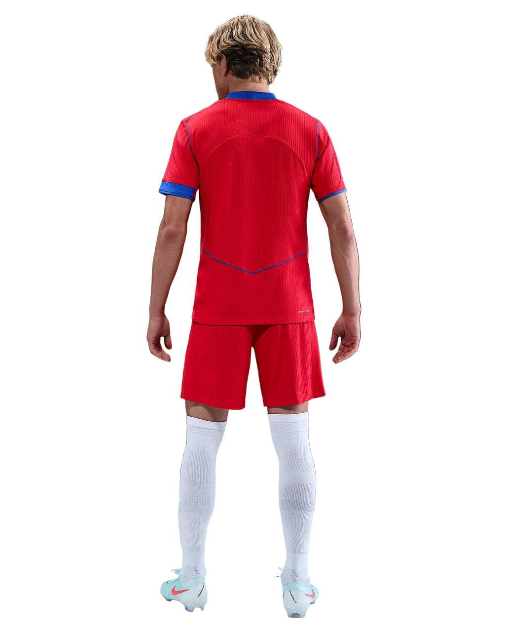 Nike Men's Paris Saint-Germain Authentic Vitinha Third Jersey w/ Champions League Patches 25/26 (Sport Red/Hyper Royal)