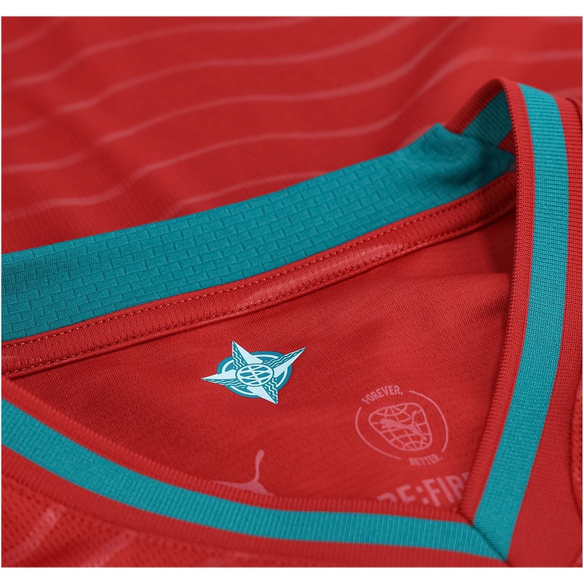 PUMA Men's Portugal Cristiano Ronaldo Long Sleeve Home World Cup 2026 Jersey (Club Red/Green Lagoon)