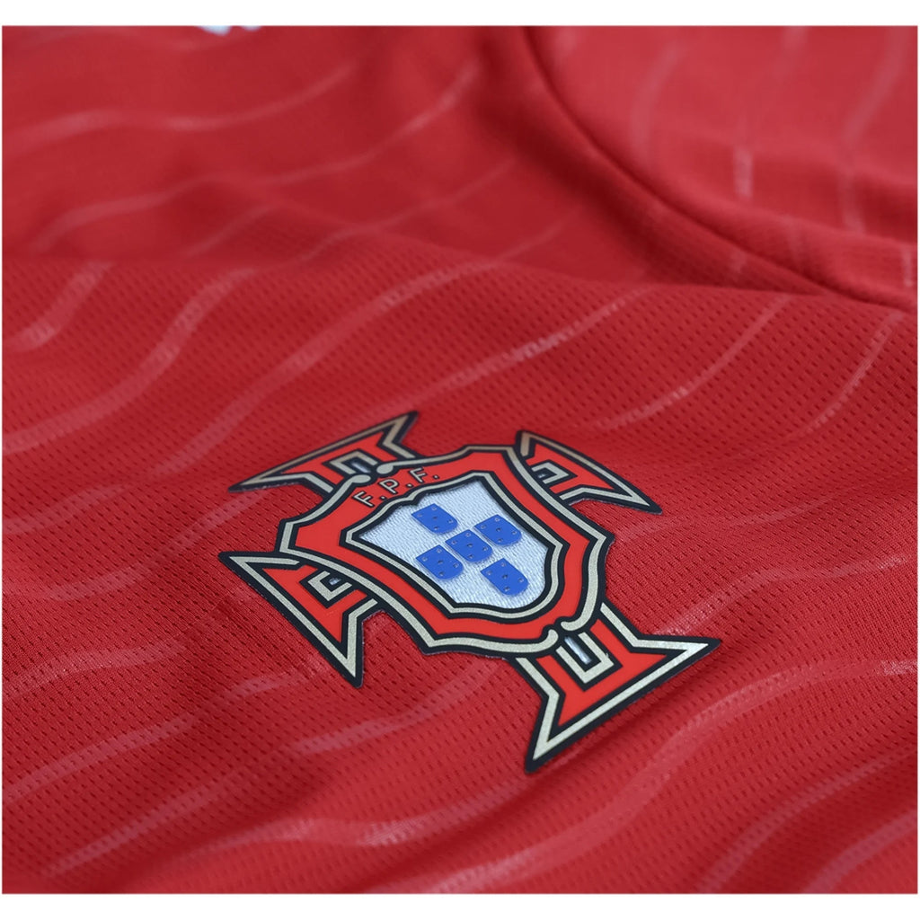PUMA Men's Portugal Cristiano Ronaldo Long Sleeve Home World Cup 2026 Jersey (Club Red/Green Lagoon)