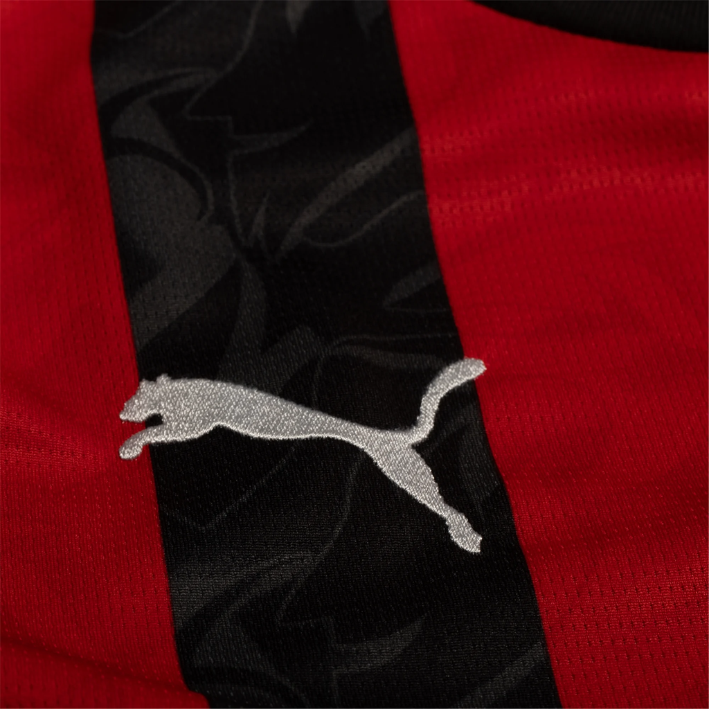 Puma Tomori Men's AC Milan Home Jersey w/ Champions League Patches 25/26 (Red/Black)