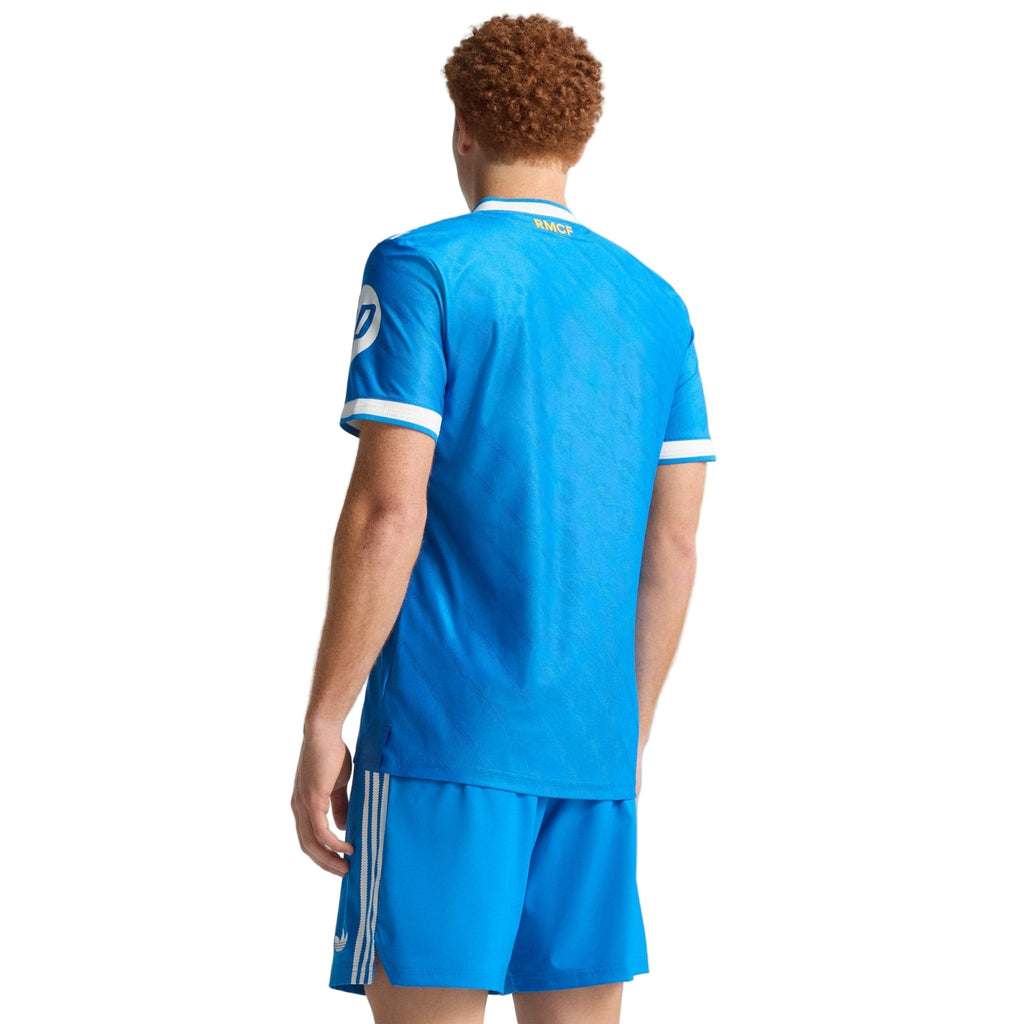 adidas Men's Gonzalo Real Madrid 25/26 Authentic Third Jersey w/ Champions League Patches (Blue)